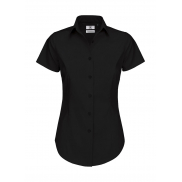 Bluzka Black Tie Elastane z krótkimi rękawami - black