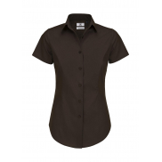 Bluzka Black Tie Elastane z krótkimi rękawami - coffee bean