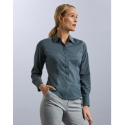 Bluzka popelinowa z długimi rękawami - white