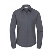 Bluzka popelinowa z długimi rękawami - convoy grey