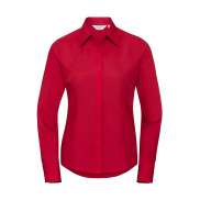 Bluzka popelinowa z długimi rękawami - classic red