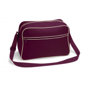 Torba na ramię Retro - burgundy/sand