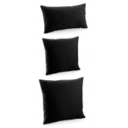 Bawełniana poszewka na poduszkę Fairtrade - black