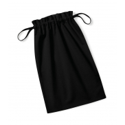 Miękki organiczny worek ze sznurkiem - black