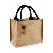 Torba z juty Mini - natural/black