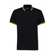 Polo z paseczkami Classic Fit - navy/sun yellow