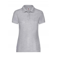 Polo damskie z włókien mieszanych - heather grey
