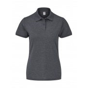 Polo damskie z włókien mieszanych - dark heather grey