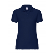 Polo damskie z włókien mieszanych - navy