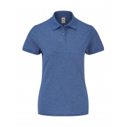 Polo damskie z włókien mieszanych - heather royal