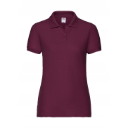 Polo damskie z włókien mieszanych - burgundy