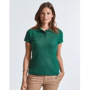 Polo damskie z włókien mieszanych - white