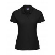 Polo damskie z włókien mieszanych - black