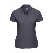 Polo damskie z włókien mieszanych - convoy grey