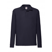 Polo dziecięce z długim rękawem - deep navy