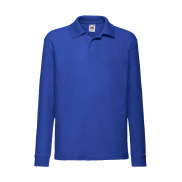 Polo dziecięce z długim rękawem - royal