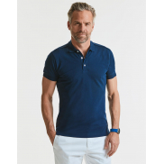 Męskie Polo Stretch Fitted - white