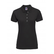 Damskie Polo Stretch Fitted - black