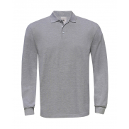 Heavymill LSL Polo - heather grey