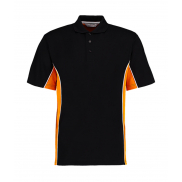 Classic Fit Track Polo - black/gold/white