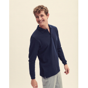 Polo Premium z długimi rękawami - white