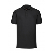 Polo z włókien mieszanych - black