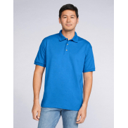 Męskie gładkie polo DryBlend Jersey - white