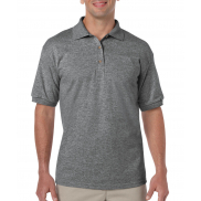 Męskie gładkie polo DryBlend Jersey - graphite heather