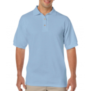 Męskie gładkie polo DryBlend Jersey - light blue