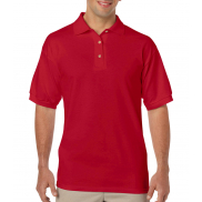 Męskie gładkie polo DryBlend Jersey - red