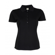 Damskie polo Luxury Stretch - black