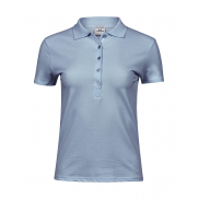 Damskie polo Luxury Stretch - light blue