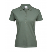 Damskie polo Luxury Stretch - leaf green