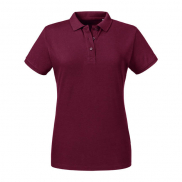 Damskie Polo Pure Organic - burgundy