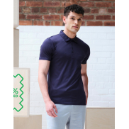 Polo z recyklingu Honestly Made - black