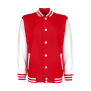 Dziecięca kurtka Varsity - fire red/white