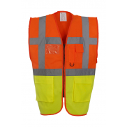 Kamizelka Odblaskowa Fluo Executive - fluo orange/fluo yellow