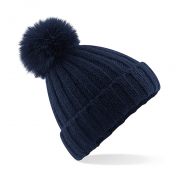 Czapka z pomponem Chunky - navy