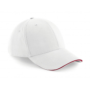 Czapka 6-panelowa Athleisure - white/classic red