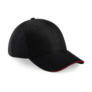 Czapka 6-panelowa Athleisure - black/classic red