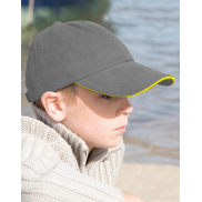 Dziecięca czapka Twill - black/red