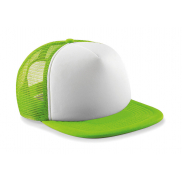 Dziecięca czapka Vintage Trucker - lime green/white