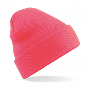 Czapka Beanie - fluorescent pink
