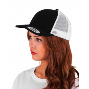 Dwukolorowa czapka Retro Trucker - black/white
