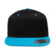 Czapka Dwukolorowa Z Płaskim Daszkiem - black/teal