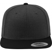 Czapka Dwukolorowa Z Płaskim Daszkiem - charcoal/black