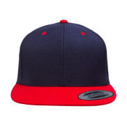 Czapka Dwukolorowa Z Płaskim Daszkiem - navy/red