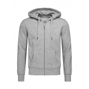 Bluza z kapturem na zamek Select - grey heather