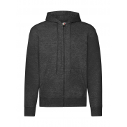 Bluza z kapturem na zamek Classic - dark heather grey