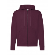Bluza z kapturem na zamek Classic - burgundy